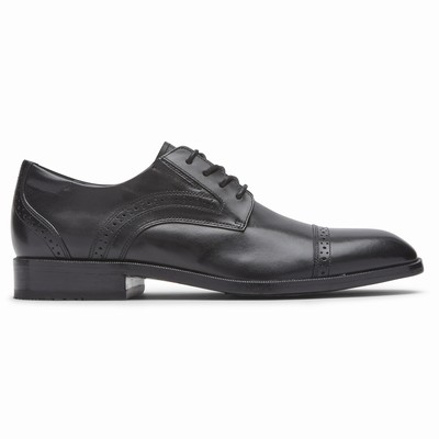 Sapatos Oxfords Rockport Total Motion Office Cap Toe Homem Pretas PT-46738